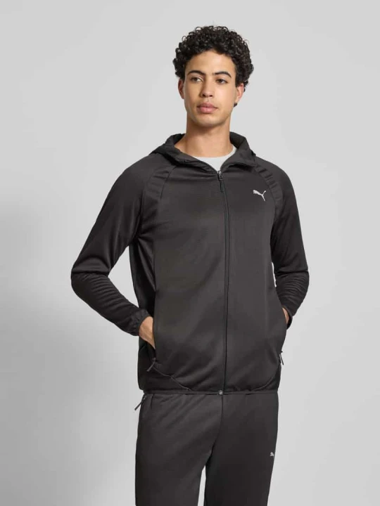 Zdjęcie produktu Krój regular fit Kurtka treningowa z nadrukiem z logo Puma Czarny