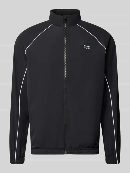 Zdjęcie produktu kurtka treningowa o kroju regular fit z naszywką z logo Lacoste Czarny