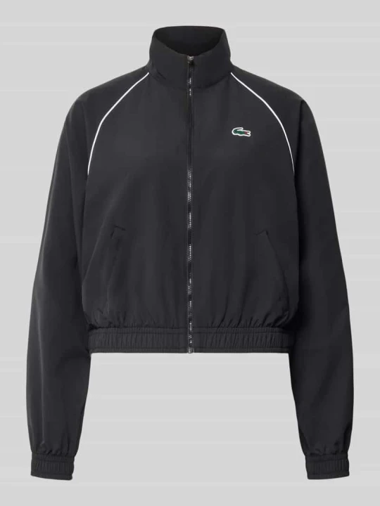 Zdjęcie produktu Kurtka treningowa o kroju relaxed fit z naszywką z logo Lacoste Czarny