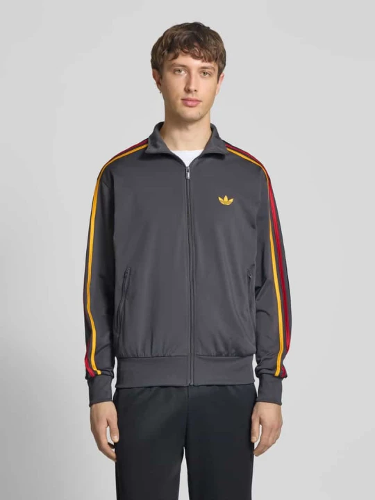 Zdjęcie produktu Kurtka treningowa w kroju regular fit z wielokolorowymi pasami kontrastowymi model 'FIREBIRD TT' adidas Originals Antracytowy