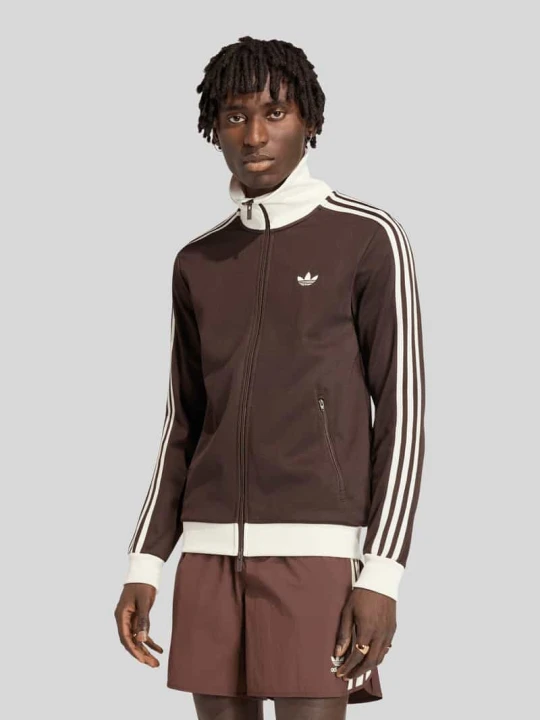 Zdjęcie produktu Kurtka treningowa w kroju slim fit ze stójką adidas Originals Ciemnobrązowy