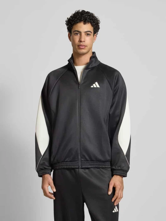 Zdjęcie produktu kurtka treningowa z logo i stójką Adidas Czarny