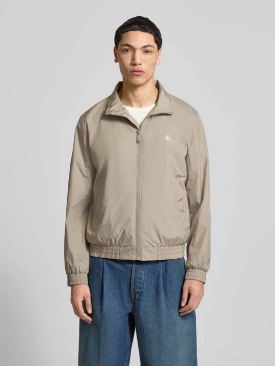 Zdjęcie produktu Kurtka treningowa z logo i stójką Calvin Klein Jeans Khaki