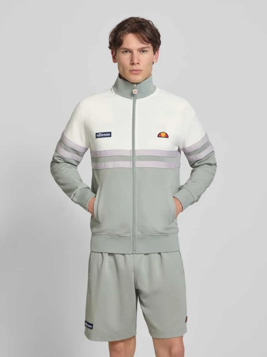 Zdjęcie produktu Kurtka treningowa z naszywką z logo i stójką model 'RIMINI' Ellesse Średnioszary