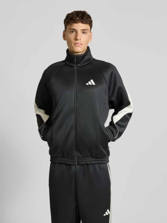 Zdjęcie produktu Kurtka treningowa ze stójką i logo Adidas Czarny