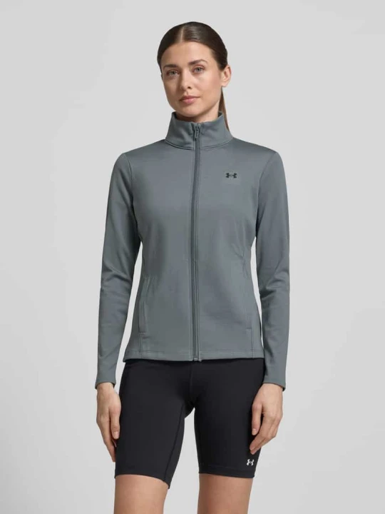 Zdjęcie produktu Kurtka treningowa ze stójką i logo Under Armour Ciemnoszary