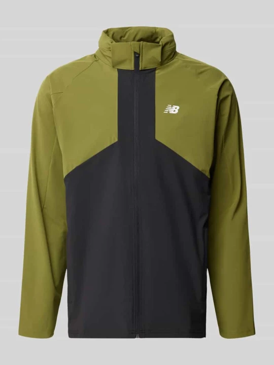 Zdjęcie produktu Kurtka treningowa ze stójką i zamkiem błyskawicznym New Balance Zielony