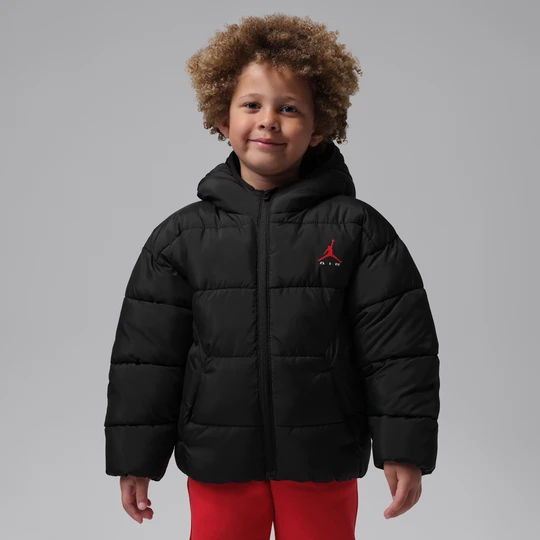 Zdjęcie produktu Kurtka typu puffer dla małych dzieci z grafiką Jordan Brooklyn - Czerń