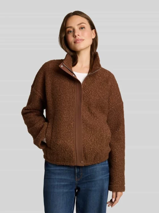 Zdjęcie produktu kurtka typu teddy o kroju regular fit z wysoką stójką Tom Tailor Camel