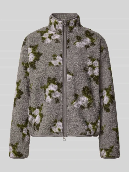 Zdjęcie produktu kurtka typu teddy o kroju regular fit z wzorem na całej powierzchni model 'AUTUMN' Pieces