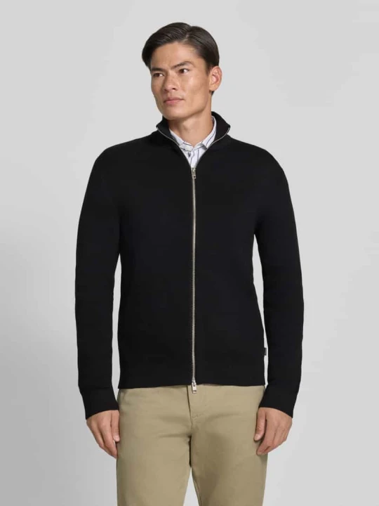 Zdjęcie produktu kurtka w kroju regular fit z czystej bawełny model 'MILANO' Jack&Jones Czarny