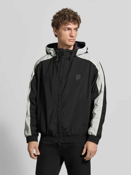 Zdjęcie produktu kurtka w kroju regular fit z kapturem model 'BAVO2621' Hugo Czarny