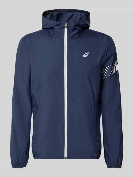 Zdjęcie produktu kurtka w kroju regular fit z nadrukiem z logo model 'ICON' ASICS TIGER Ciemnoniebieski