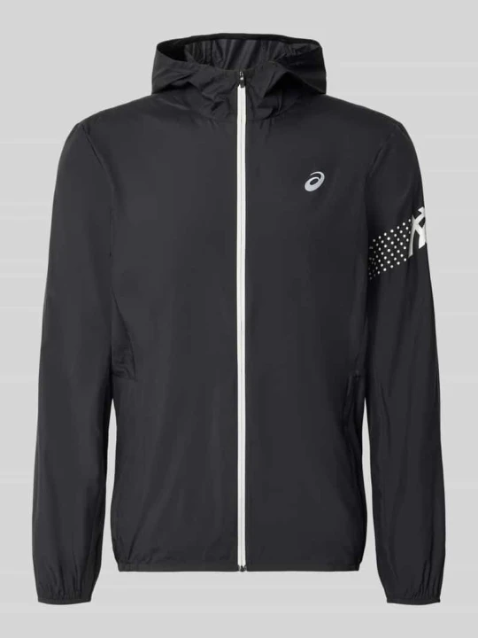 Zdjęcie produktu kurtka w kroju regular fit z nadrukiem z logo model 'ICON' ASICS TIGER Czarny