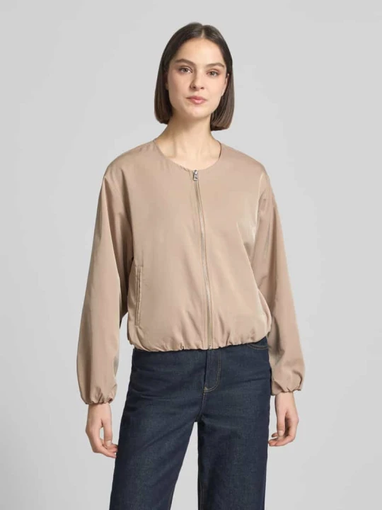 Zdjęcie produktu Kurtka w kroju regular fit z okrągłym dekoltem model 'Rachel' Freequent Beżowy