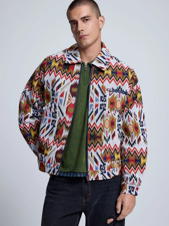 Zdjęcie produktu Kurtka w patchworkowy wzór Desigual biały