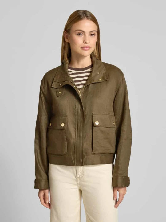 Zdjęcie produktu Kurtka w styl utility o kroju relaxed fit z czystego lnu Tommy Hilfiger Oliwkowy