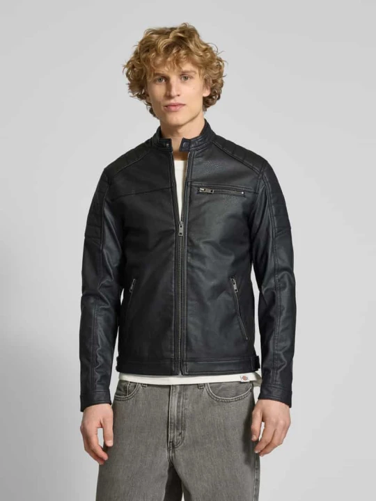Zdjęcie produktu Kurtka w stylu Biker model ‘Rocky’ Jack&Jones Czarny