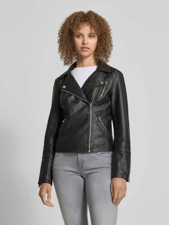 Zdjęcie produktu Kurtka w stylu Biker z imitacji skóry model ‘Gemma’ Only Czarny