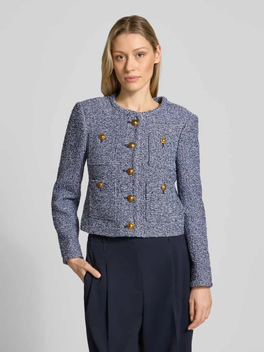 Zdjęcie produktu Kurtka w stylu bouclé o kroju slim fit Michael Kors Granatowy