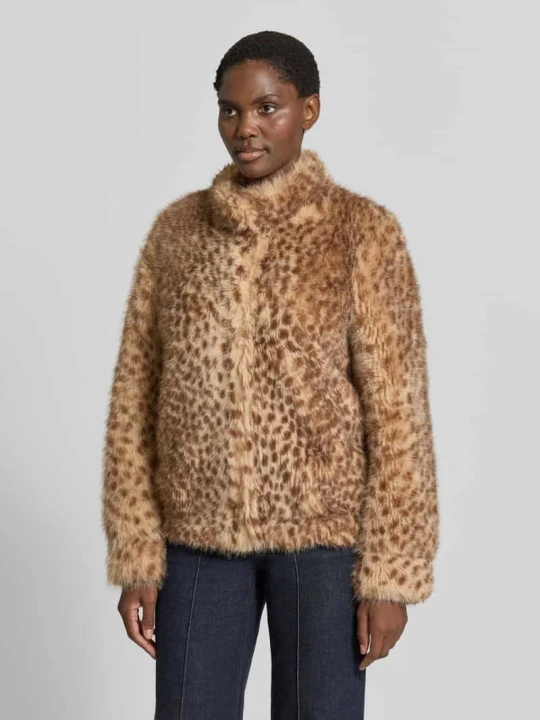 Zdjęcie produktu kurtka w stylu puffer krój regular fit z sztucznego futra Rich & Royal Beżowy