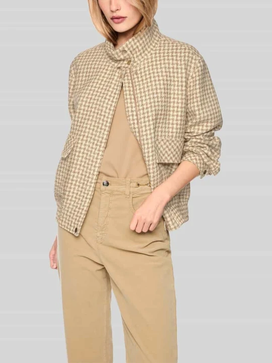 Zdjęcie produktu Kurtka we wzór na całej powierzchni z kieszenie z patką Marc Cain Camel