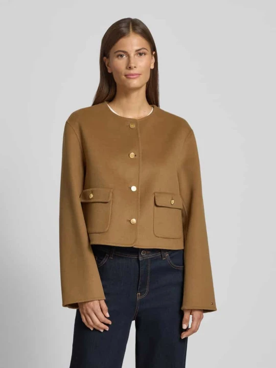 Zdjęcie produktu Kurtka wełniana o kroju regular fit z ozdobnymi guzikami Tommy Hilfiger Camel