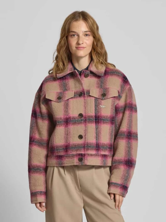 Zdjęcie produktu Kurtka wełniana o kroju regular fit z wykładanym kołnierzem Tommy Jeans Jasnobrązowy