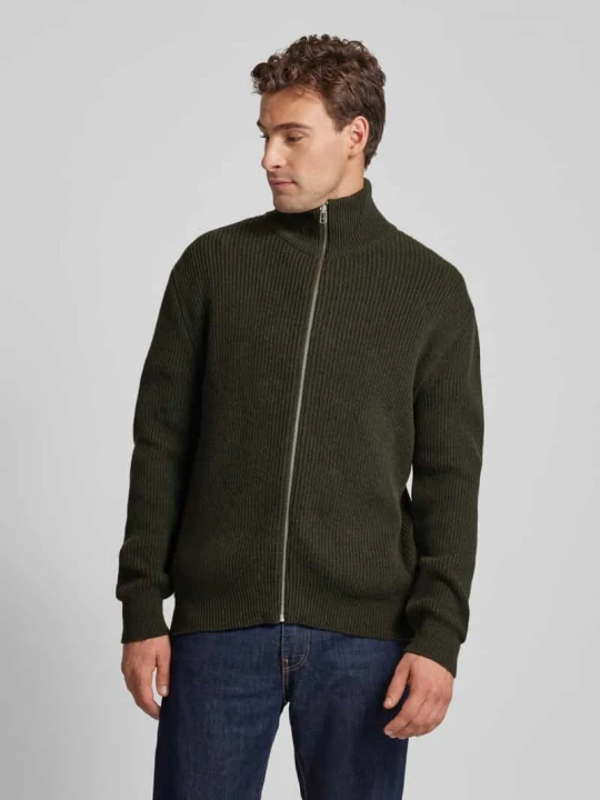 Zdjęcie produktu Kardigan rozpinany o kroju regular fit z mieszanki wełny, model „MARSH” Forét Khaki