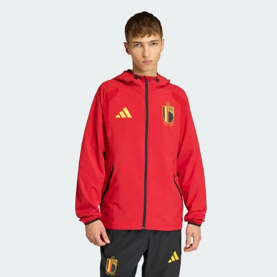 Zdjęcie produktu Kurtka wiatrówka Belgia Tiro Travel z suwakiem na całej długości Adidas Team Power Red 2