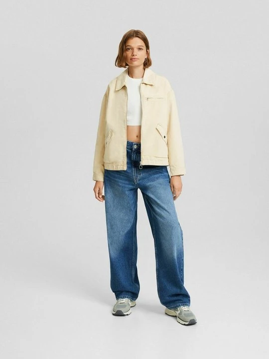 Zdjęcie produktu Kurtka wiosenna Bershka beżowy