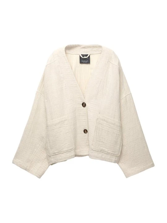 Zdjęcie produktu Kurtka wiosenna PULL&BEAR beżowy
