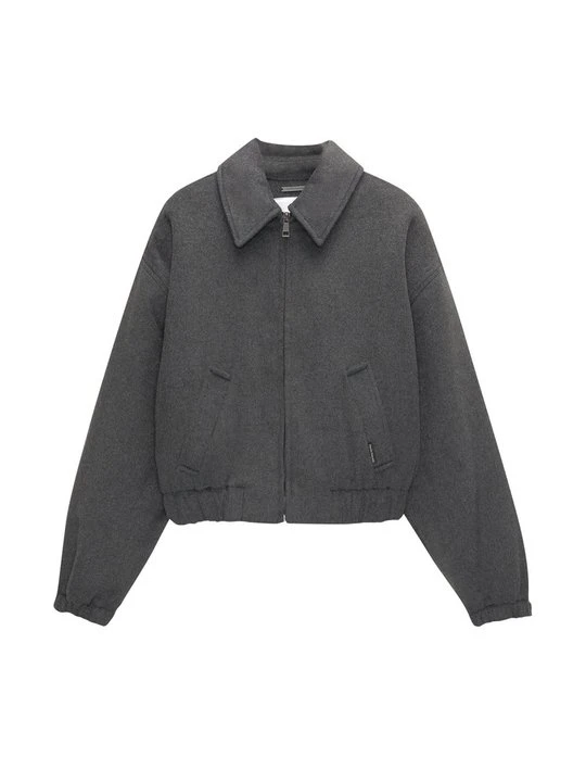 Zdjęcie produktu Kurtka wiosenna PULL&BEAR ciemnoszary
