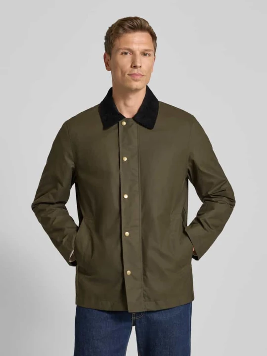 Zdjęcie produktu Kurtka woskowana o kroju regular fit z czystej bawełny model ‘WALTER’ Selected Oliwkowy