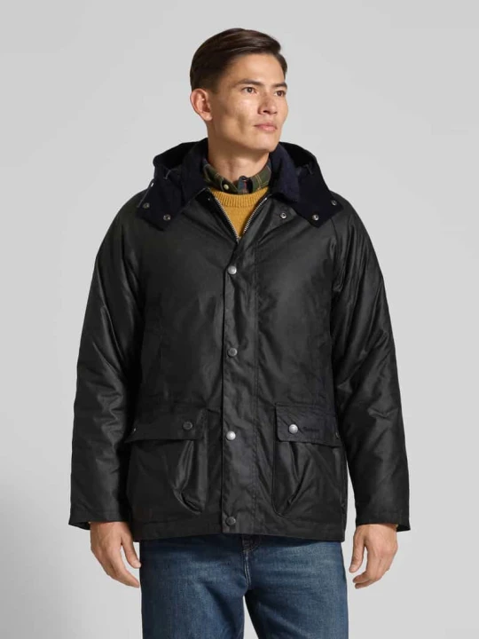 Zdjęcie produktu Parka o kroju regular fit ze sztruksowymi detalami Model Model "NOWOCZESNY BEAUFORT" Barbour Granatowy