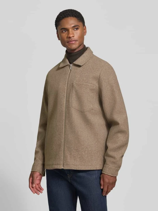 Zdjęcie produktu Kurtka z brustaszą i kołnierzykiem typu kent model 'ROLFSTED' Casual Friday Beżowy