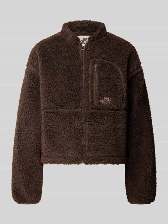 Zdjęcie produktu Kurtka z brustaszą i wyhaftowanym logo model 'EXTREME PILE' The North Face Ciemnobrązowy