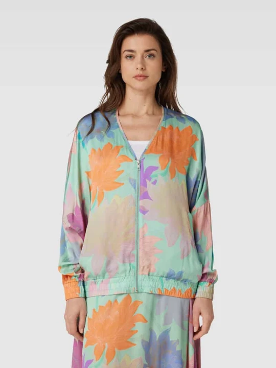 Zdjęcie produktu Kurtka z dekoltem w serek model ‘JARRAND ECOVERO’ Oilily Oceaniczny