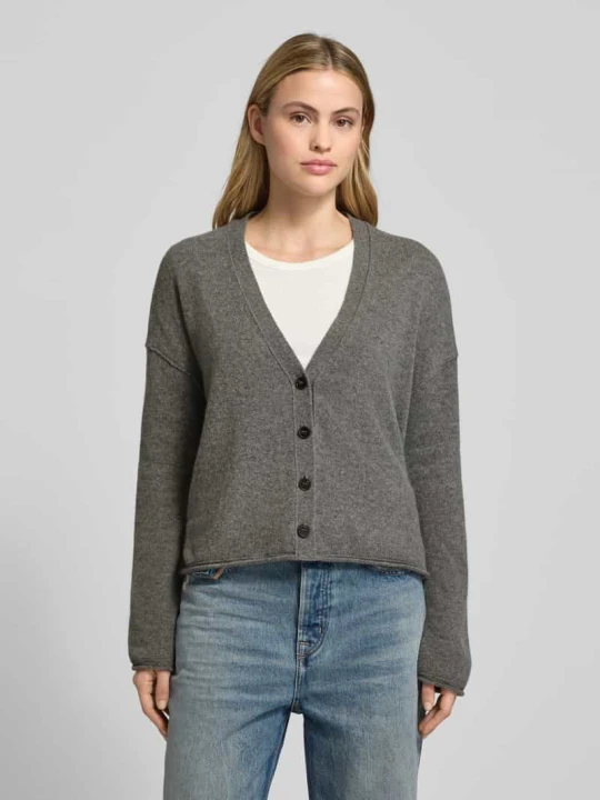 Zdjęcie produktu Kurtka z dzianiny o kroju oversized z czystej żywej wełny Marc O'Polo Średnioszary