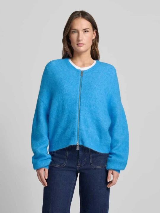 Zdjęcie produktu Kardigan rozpinany o kroju oversized z zamkiem błyskawicznym Model 'sasi' Gestuz Jasnoniebieski