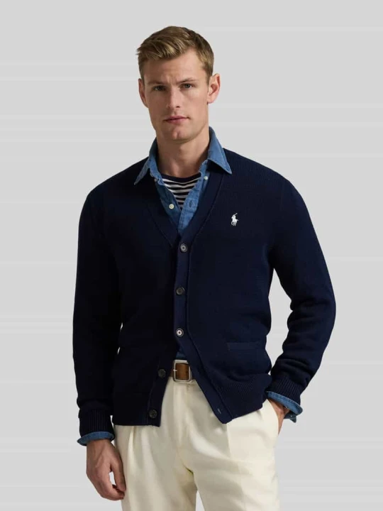 Zdjęcie produktu Kardigan rozpinany o kroju regular fit z czystej bawełny Polo Ralph Lauren Granatowy