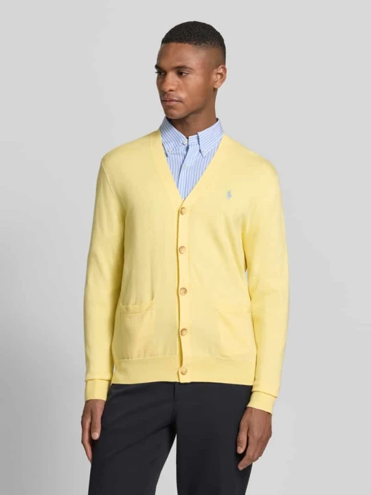 Zdjęcie produktu Kardigan rozpinany o kroju regular fit z czystej bawełny Polo Ralph Lauren Jasnożółty