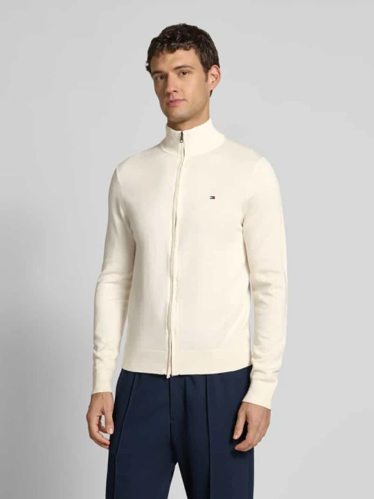 Zdjęcie produktu Kurtka z dzianiny o kroju regular fit z czystej bawełny Tommy Hilfiger Écru