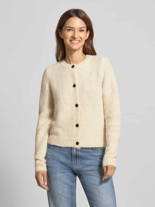 Zdjęcie produktu Kurtka z dzianiny o kroju regular fit z dodatkiem wełny model ‘NOVAH’ Vero Moda Écru