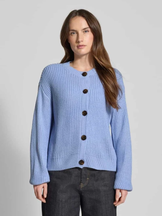 Zdjęcie produktu Kardigan rozpinany krój regular fit z jednorzędową listwą guzikową Model 'LEA' Vero Moda Jasnoniebieski