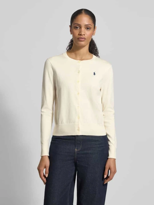 Zdjęcie produktu Kardigan rozpinany krój regular fit z mieszanki bawełny Polo Ralph Lauren Złamany biały