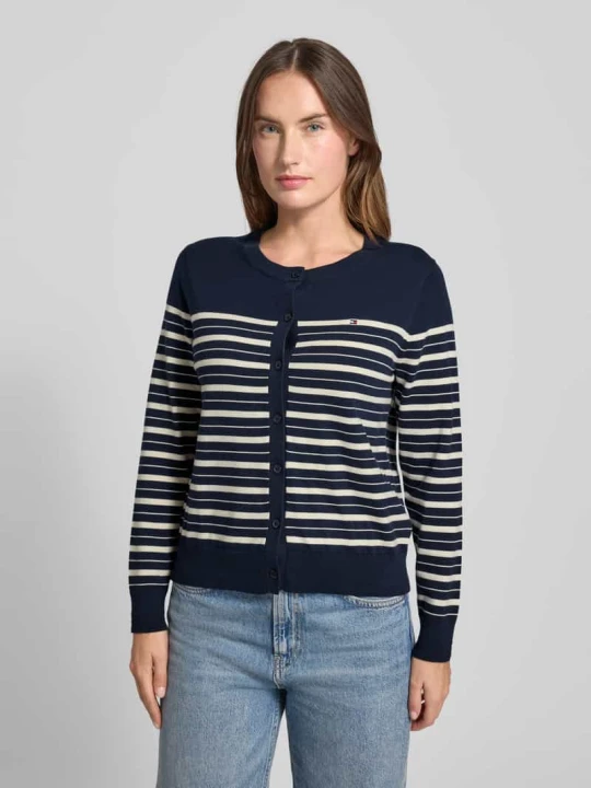 Zdjęcie produktu Kurtka z dzianiny o kroju regular fit z mieszanki bawełny Tommy Hilfiger Granatowy