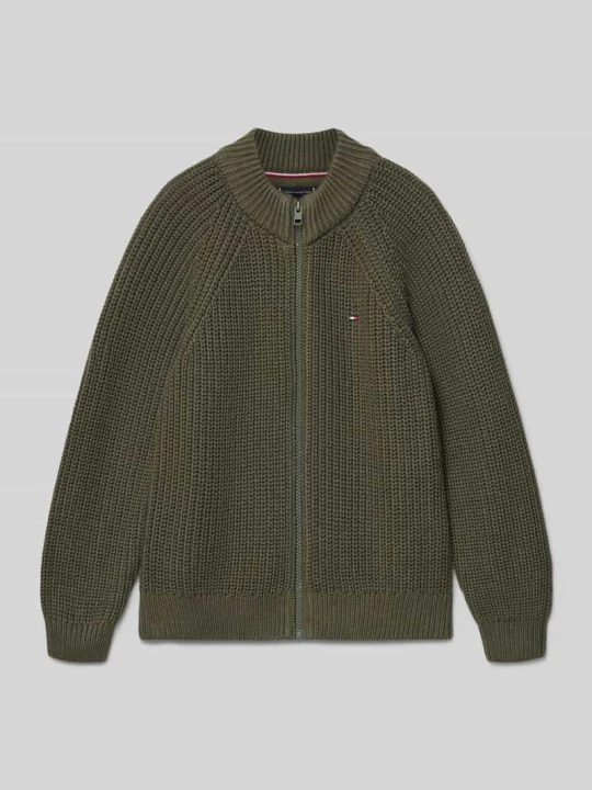 Zdjęcie produktu Kurtka z dzianiny o kroju regular fit z mieszanki bawełny Tommy Hilfiger Oliwkowy