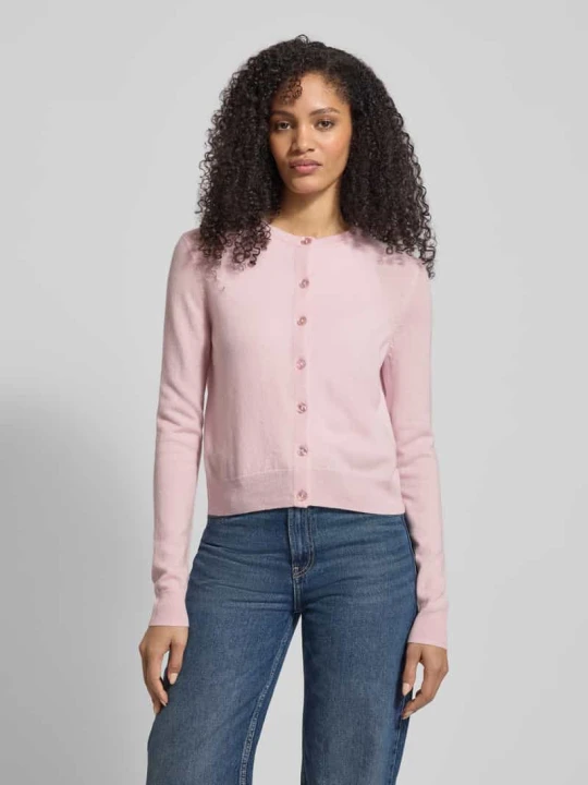 Zdjęcie produktu Kardigan rozpinany o kroju slim fit z mieszanki wełny i kaszmiru Model 'NEBBIA' Weekend Max Mara Różowy