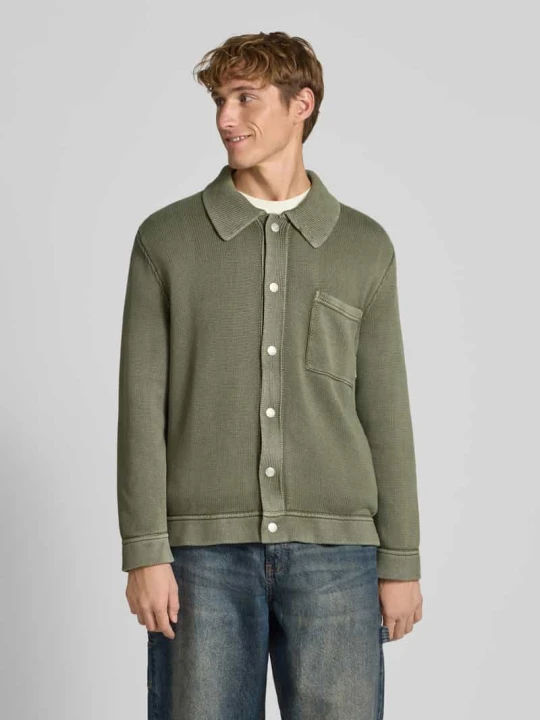 Zdjęcie produktu Kurtka z dzianiny o kroju relaxed fit z czystej bawełny Marc O'Polo Oliwkowy